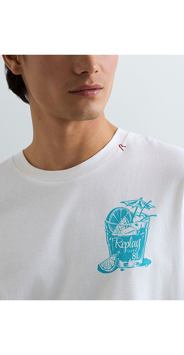 ベーシックジャージーカクテルプリント Tシャツ 詳細画像